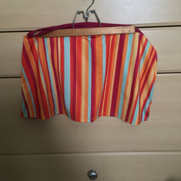 Striped, multi-colored, mini skirt - Picture 2 of 2